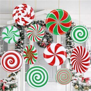 12 Pcs 12 Inch/10 Inch Large Christmas Decor Double Sided Hanging Ornaments